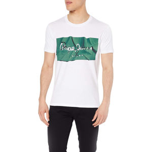 Pepe Jeans pánské tričko se zeleným potiskem Raury - XXL (672)